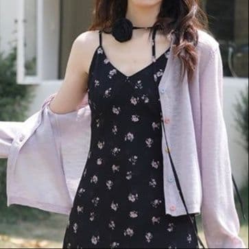 レディースカーディガン 優美な春風薄手カーディガン　ショート丈カーディガン