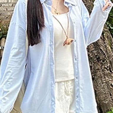 レディースカーディガン 涼感紫外線対策軽量長袖羽織りシャツ