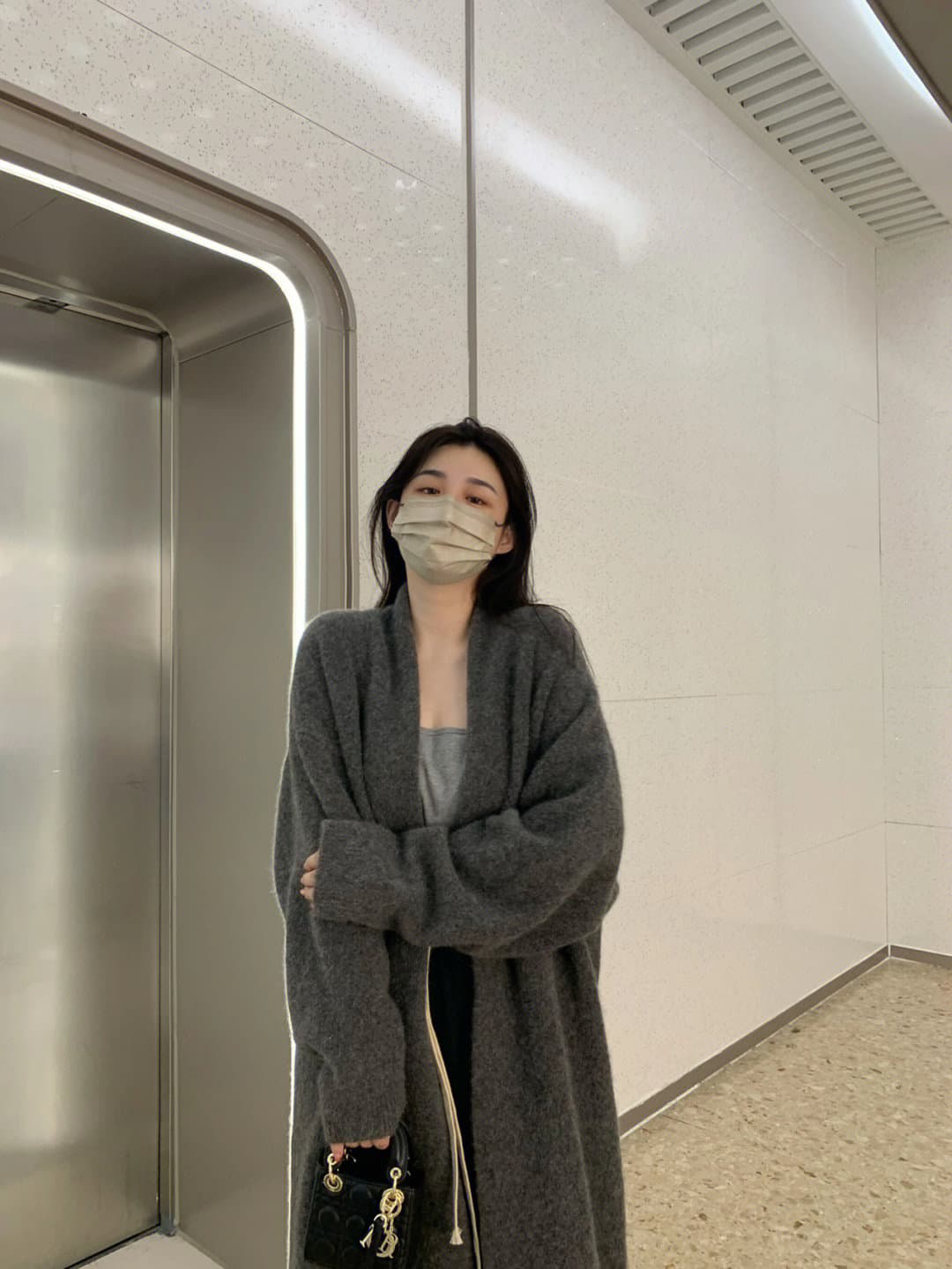 レディースカーディガン シンプル ロング カーディガン ふわもこ
