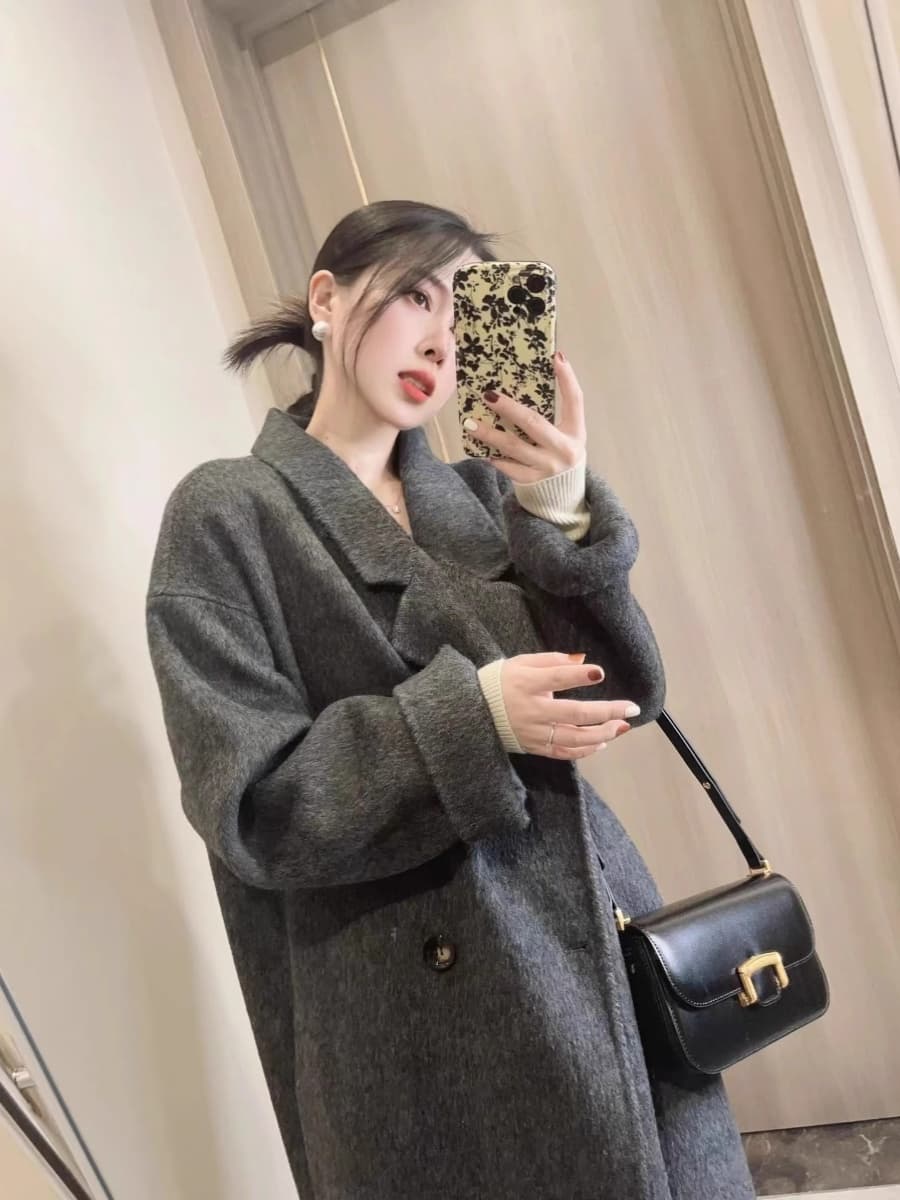 レディースカーディガン ゆったりシルエット・ループニットカーディガン