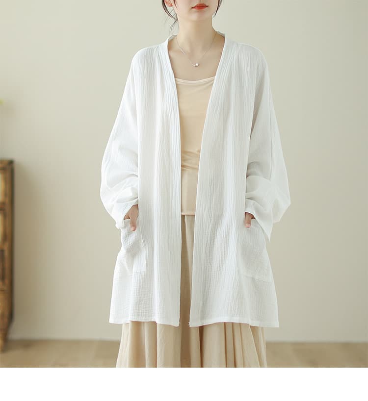 レディースカーディガン ロング丈 やわらかニット カーディガン ゆったりドロップショルダー